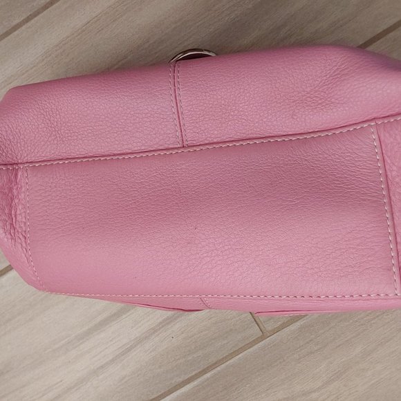 Lovecat Paris NWOT Pink Textured Shoulder Handbag.    Size 5x10.5 - Picture 5 of 7